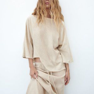 Zara Rustic Textured Blouse